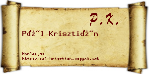 Pál Krisztián névjegykártya